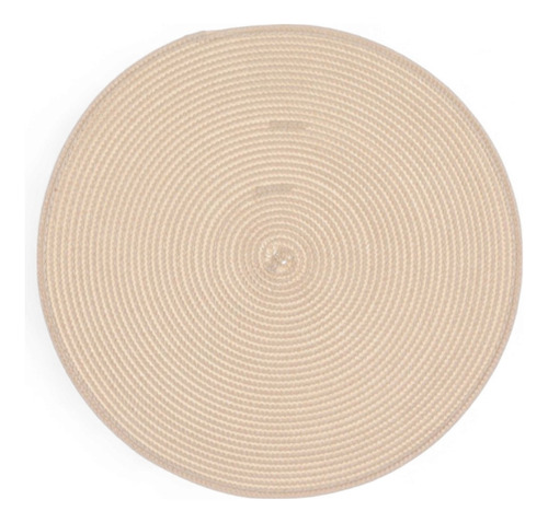 Pack 2 Individuales Circulares Unicolor Color Beige Liso