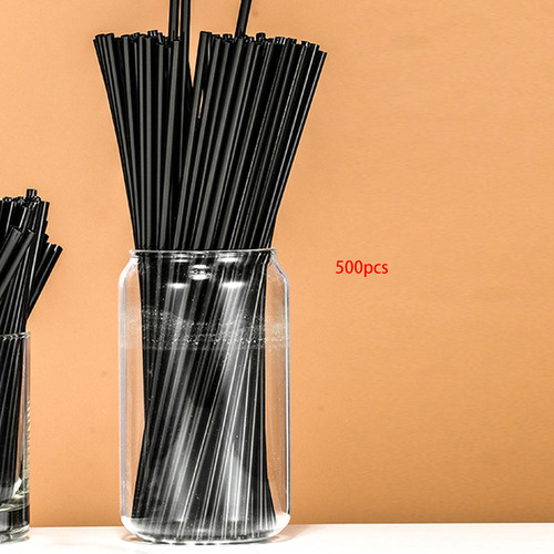 500 Pajitas Para Batidos, Tubo Recto Creativo De 4mm Para