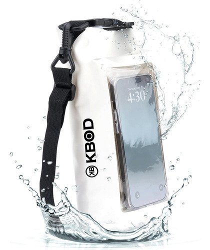 Funda Estuche Protector Sumergible Splash Bag Color Blanco Marca Kbod Impermeable Resiste Agua Para Teléfono Celular Ideal Para Playa O Camping Varios Tamaños Y Colores Material De Tpu + Correa