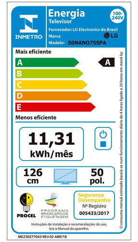 Imagem 8 de 8 de Smart Tv 50nano75s Led Uhd 50 4k Wifi 3 Hdmi 2 Usb LG