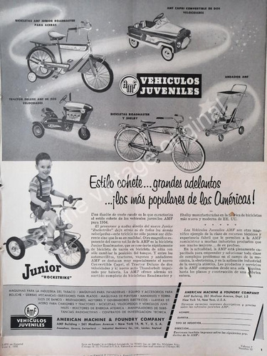 Cartel Vintage Triciclos Y Bicicletas American Machine 1956