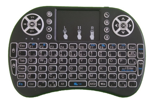 Teclado + Mouse Wireless S/ Fio Smart Tv LG Aoc Samsung Semp