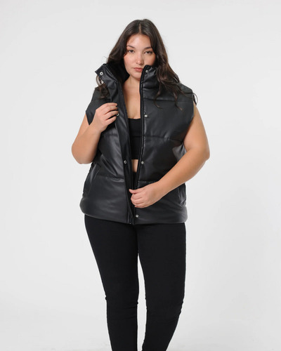 Chaleco Mujer Engomado Puffer Talles Grandes Y Especiales