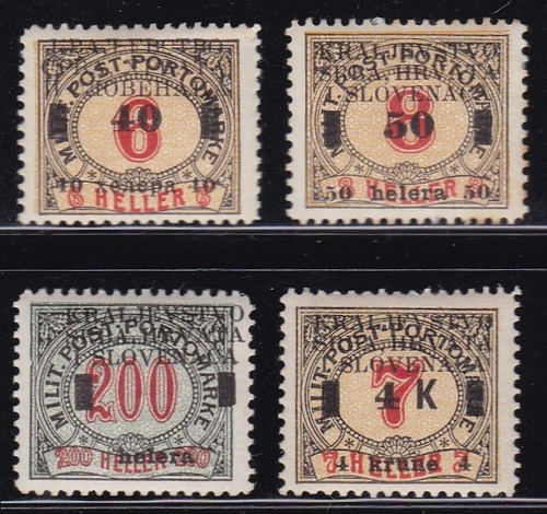 Yugoslavia 1919 - 4 Sellos Taxa Yvert N° 45 / 48 Nuevos 