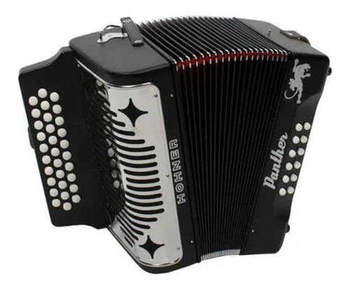 Hohner Panther A4840 Acordeón Diatónico Fa 31 Boton 12 Bajos Negro