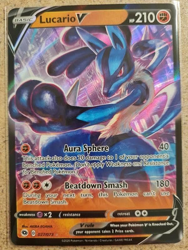 Lucario V Carta Pokémon Tcg Original + Regalos