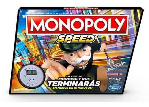 Juego De Mesa Familiar Monopoly Speed P/ Niños Hasbro.