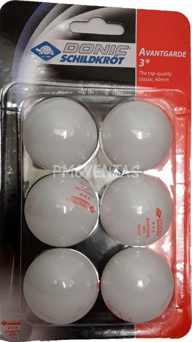 Pelotitas Ping Pong Donic Avantgarde 3 Estrellas X 6u