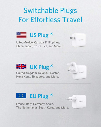 Imagen 6 de 7 de Cargador 1 Usb-c - Anker Powerport Iii - 65w - Pd