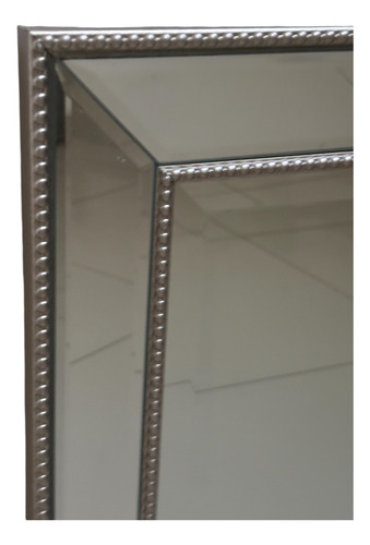 Espejo Decorativo Rectangular Plateado Plateado (Usado)