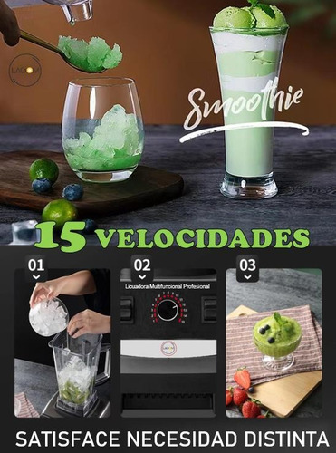Licuadora Industrial Lagom Professional Blender 2 L Negra