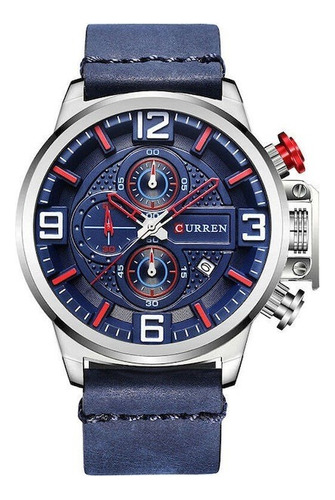 Reloj Curren 8278 Cronógrafo Para Hombre Pulsera De Cuero