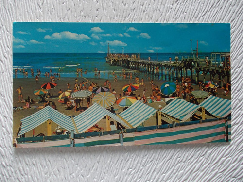 5888a- Postal Santa Teresita Muelle/ Playa 1977 Grafica 3055