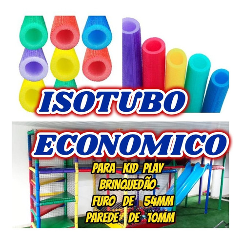 Imagem 5 de 10 de Isotubo Blindado Econômico P/kid Play Brinquedão Kit C/60mts