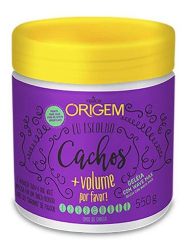 Origem Cachos Mais Volume Geleia 510ml