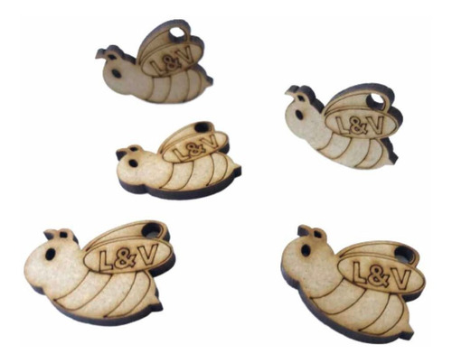 Imagen 6 de 12 de 120 Abejitas Personalizadas En Mdf Para Tus Recuerdos Bautiz