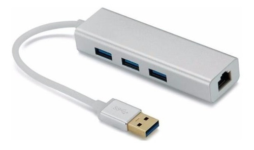 Adaptador Hub Usb 3.0 Ethernet Rj45 5 Gpbs 3 Puertos /e