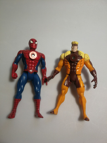 Lote Toy Biz Marvel Spiderman Sabretooth Proyectores 