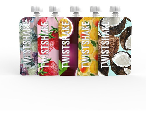 5x Squeeze Bolsas Reutilizables 100ml Twistshake Maternelle