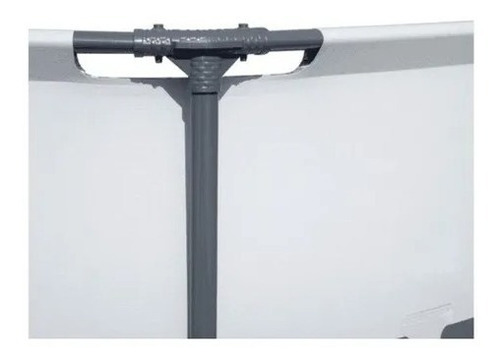 Piscina estructural redonda Bestway 56418 con capacidad de 9150 litros de 366m de largo x 366m de ancho de 3.66m de diámetro gris diseño piedra prismática