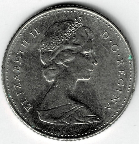 Moneda  De  Canadá  10  Cents  1980