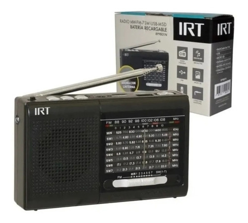 Radio Irt Recargable Am/fm/sw/usb/linterna/9 Bandas/rp9b01n.