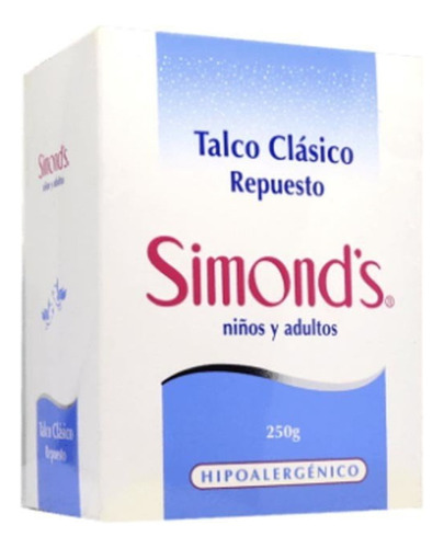 Simonds Repuesto Talco Clasico Niños Y Adulto 250 G