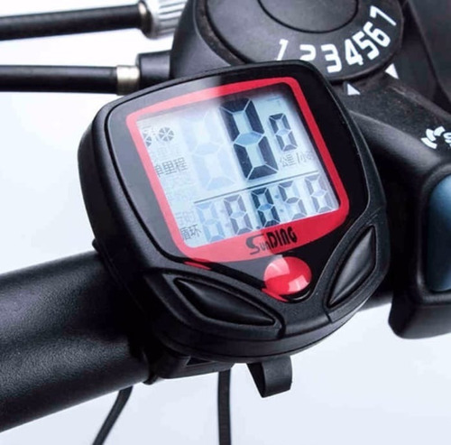 Velocímetro Digital Bike A Prova D'agua Com Fio 15 Funçao   