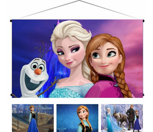 Frozen, Niños, Fiesta, Cumpleaños Pendón