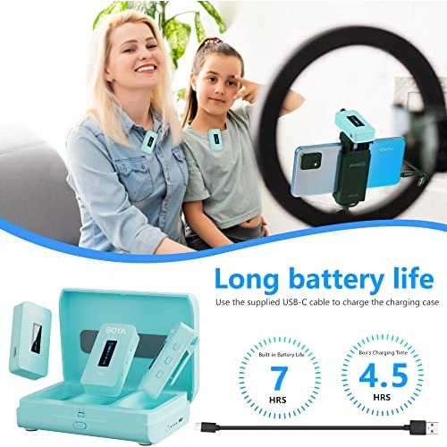 Boya By-xm6-k2g Sistema De Micrófono Lavalier Inalámbrico Du