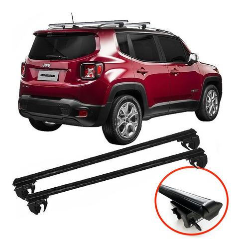 Rack Travessas Jeep Renegade 2015 A 2024 Chave Sigma Preto