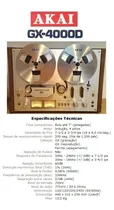 Comprar Catálogo \u002F Folder: Tape Deck Akai De Rolo Gx-4000d# Novo Okm