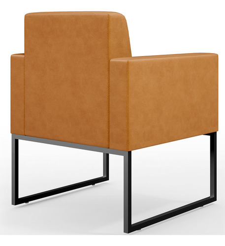 Kit 02 Poltronas Base Fixa Metal Helô Couríssimo Whisky