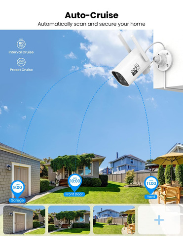 Aosu Cámara De Seguridad 2k Qhd Para Exteriores Con Visión N
