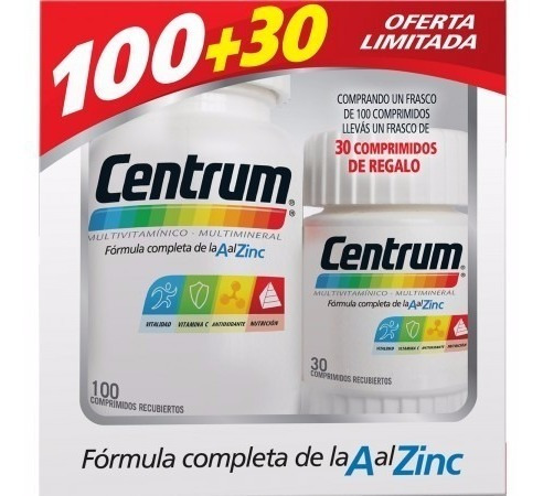Centrum Multivitaminico X100+30 Comprimidos.