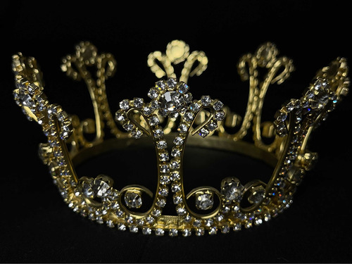 Corona Reinal Cristal Cortado Y Baño De Oro #10