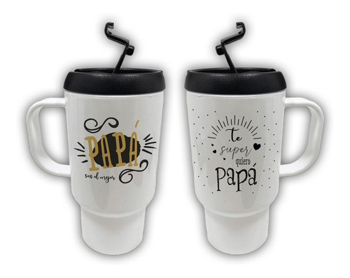 Jarro Térmico Con Tapa Personalizado - Frases