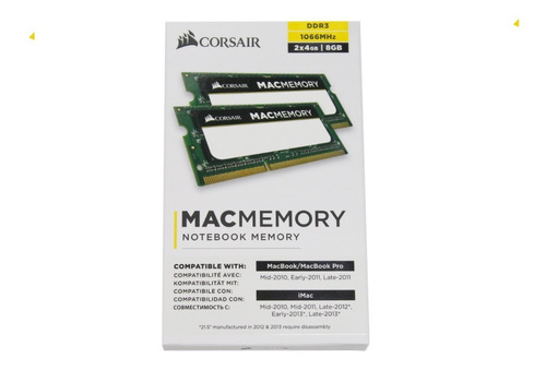 Memoria Ram 8 Gb 2 X 4 Ddr3 1066mhz Para Mac Mini