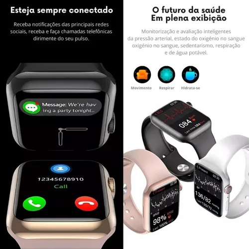 Relógio Smartwatch Hw Watch X Gps Lançamento Com 7pulseiras