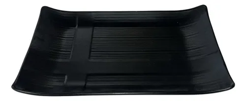 comprar Bandeja Plato De Melamina Negro Para Sushi 22cm X 13cm