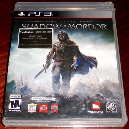 Videojuego Middle-earth Shadow Of Mordor Ps3