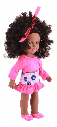 Muñeca Negra Para Niña, Muñeca Afroamericana Negra De 14 Pul