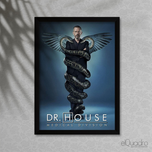 Quadro Decorativo Serie Dr House C/ Moldura E Vidro A3