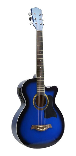 Imagen 2 de 3 de Guitarra electroacústica Femmto AG002 azul