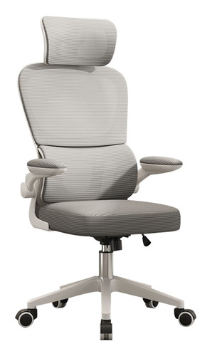 Cadeira de escritório Afaplay XHOCBO7G ergonômica  cinza com estofado de algodão
