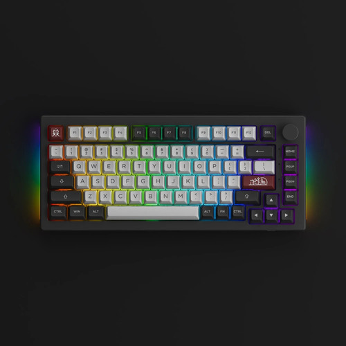 Teclado Mecânico Bluetooth Akko Dracula Castle 5075B Plus V2 Switch V3 pro Cream Yellow HOTSWAP