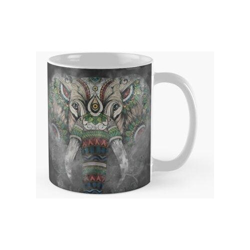 Taza Elefante Mandalas Sagrado (defensor Tribal) Calidad Pre