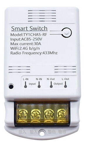 Módulo De Relé Tuya Wifi 30a, 85-250 V, Interruptor Intelige