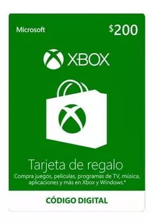 Microsoft Xbox Targeta De Regalo De 200