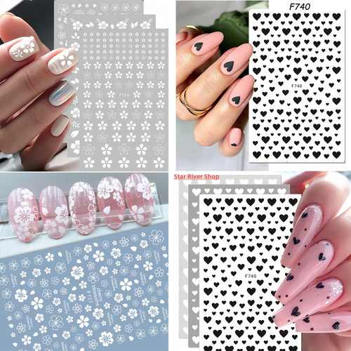 8 Hojas Adhesivas Autoadhesivas Para Uñas